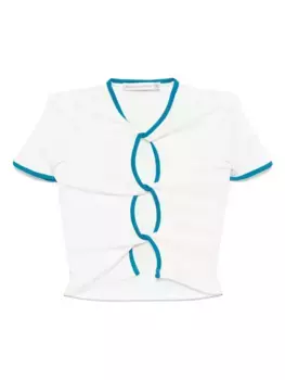 Футболка с открытым скрученным плетением Christopher Esber, белый