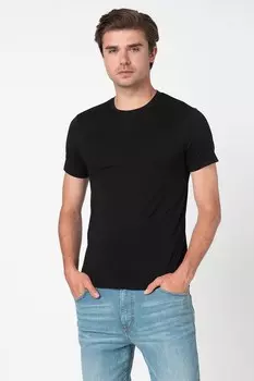 Футболка с овальным вырезом Armani Exchange, черный