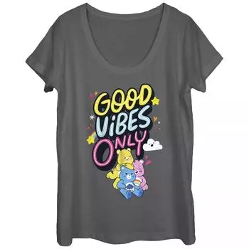 Футболка с овальным вырезом и графическим принтом Care Bears Good Vibes Only для юниоров Licensed Character