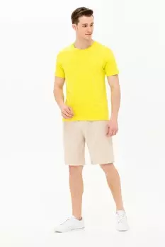 Футболка с овальным вырезом и логотипом U S Polo Assn , желтый