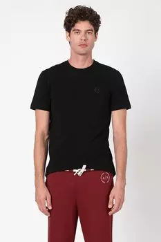 Футболка с овальным вырезом и логотипом Armani Exchange, черный
