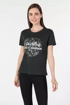 Футболка с овальным вырезом и принтом Colin'S, белый
