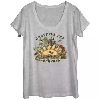 Футболка с овальным вырезом и рисунком для юниоров Grateful For Everyday