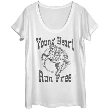 Футболка с овальным вырезом и рисунком для юниоров Young Heart Run