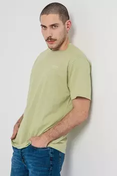 Футболка с овальным вырезом и заниженными рукавами Denim Project, желтый