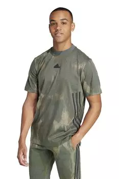 Футболка с овальным вырезом и заниженными рукавами Adidas Sportswear, зеленый