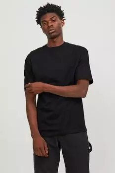 Футболка с овальным вырезом Jack & Jones, черный
