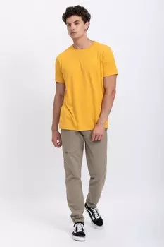 Футболка с овальным вырезом Kaft, желтый