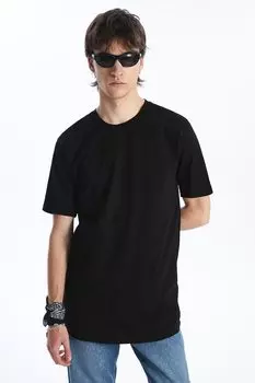 Футболка с овальным вырезом Lc Waikiki, черный