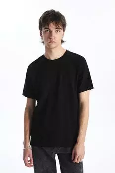 Футболка с овальным вырезом Lc Waikiki, черный