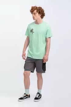 Футболка с овальным вырезом T-Storya Kaft, зеленый