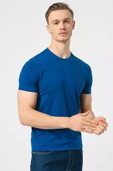 Футболка с овальным вырезом U S Polo Assn , синий