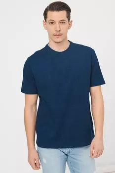 Футболка с овальным вырезом United Colors Of Benetton, синий