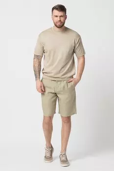 Футболка с овальным вырезом United Colors Of Benetton, бежевый