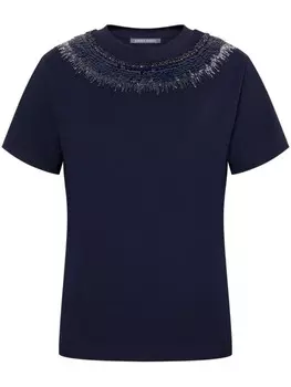 Футболка с пайетками Alberta Ferretti, синий