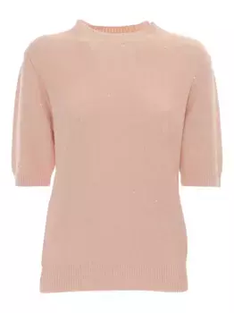 Футболка с пайетками Fabiana Filippi, розовый