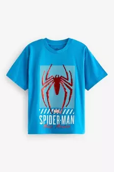 Футболка с пайетками из 100% хлопка (3 14 лет) Next, синий