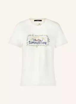 Футболка с пайетками Oui, экрю