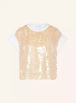 Футболка с пайетками Patrizia Pepe, белый