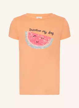 Футболка с пайетками S.Oliver Red, оранжевый