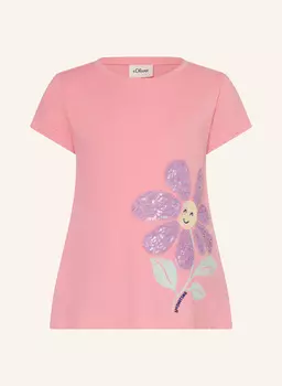 Футболка с пайетками S.Oliver Red, розовый