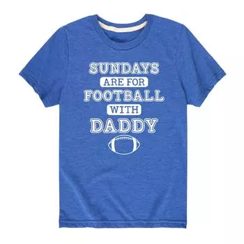 Футболка с папой для мальчиков 8–20 лет по воскресеньям Licensed Character, синий