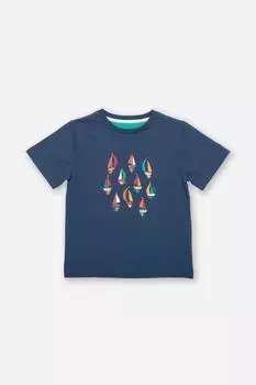 Футболка с парусом «Закат» Kite, темно-синий