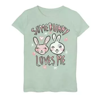 Футболка с пасхальным рисунком для девочек 7–16 лет «Some Bunny Loves Me» Licensed Character