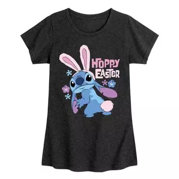 Футболка с пасхальным рисунком Hoppy для девочек 7–16 лет Disney's Lilo & Stitch Licensed Character