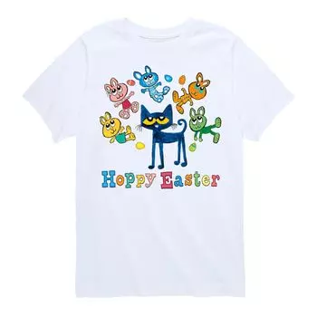 Футболка с пасхальным рисунком Pete The Cat Hoppy для мальчиков 8–20 лет Licensed Character