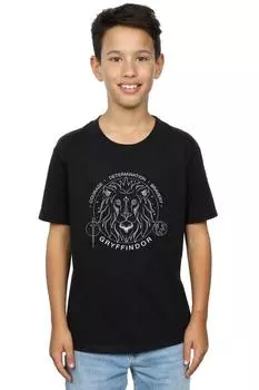 Футболка с печатью Гриффиндора Harry Potter, черный