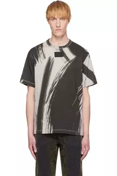 Футболка с перьями Helmut Lang, серый
