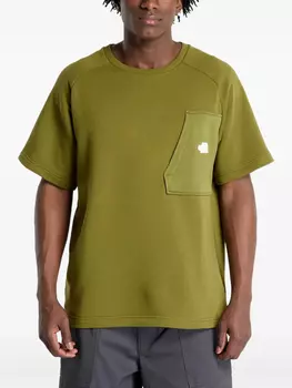 Футболка с передним карманом The North Face, зеленый