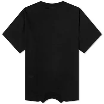 Футболка с перевернутым логотипом Vetements в тон, черный