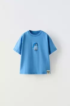 Футболка с персонажем inside out disney ZARA, синий