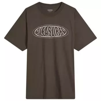 Футболка с пескоструйной обработкой Pleasures, цвет clove