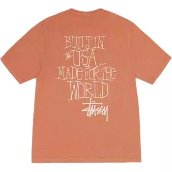 Футболка с пигментным окрашиванием, произведенная в США Stussy, черный