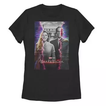 Футболка с плакатом «Алая Ведьма и Вижен» для юниоров Marvel WandaVision Licensed Character