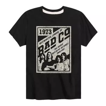 Футболка с плакатом Bad Company для мальчиков 8–20 лет Licensed Character, черный