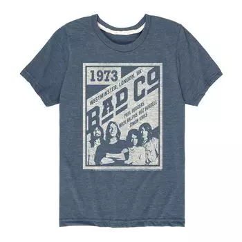 Футболка с плакатом Bad Company для мальчиков 8–20 лет Licensed Character, синий