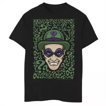 Футболка с плакатом «Бэтмен и Риддлер» в стиле фэндом DC для мальчиков 8–20 лет DC Comics