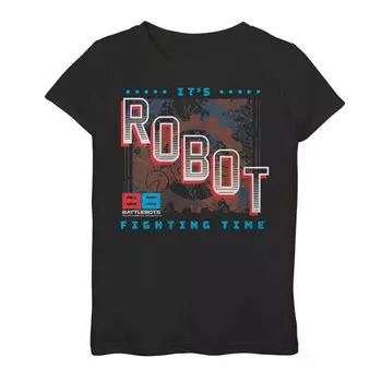 Футболка с плакатом BattleBots It's Robot Fighting Time для девочек 7–16 лет Licensed Character