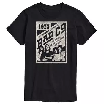 Футболка с плакатом Big & Tall Bad Company Licensed Character, черный