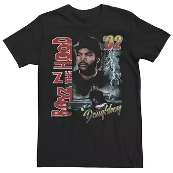 Футболка с плакатом Big & Tall Boyz in The Hood Doughboy Licensed Character, черный