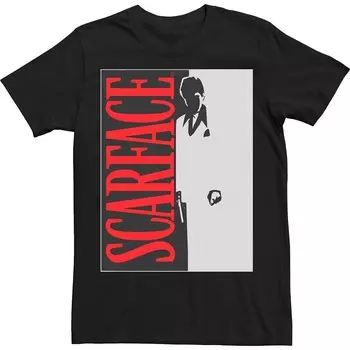 Футболка с плакатом Big & Tall Scarface Licensed Character, черный