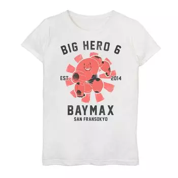 Футболка с плакатом Disney's Big Hero 6 для девочек 7–16 лет Armored Baymax San Fransokyo Licensed Character