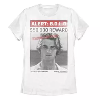 Футболка с плакатом для юниоров Outer Banks Johns Wanted Reward Licensed Character