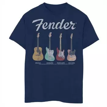 Футболка с плакатом Fender Guitars для мальчиков 8–20 лет Licensed Character