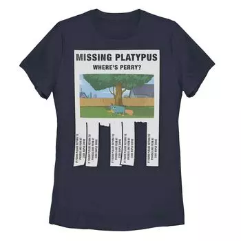 Футболка с плакатом «Финес и Ферб» для юниоров Disney's Missing Platypus Licensed Character