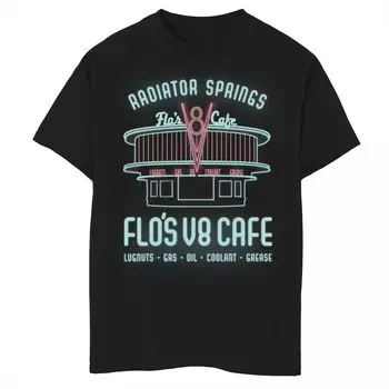Футболка с плакатом Flo's V8 Cafe для мальчиков 8–20 лет Disney/Pixar's Cars Cafe Disney / Pixar
